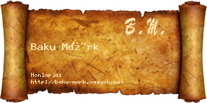 Baku Márk névjegykártya