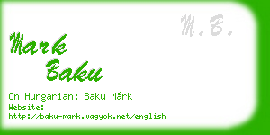 mark baku business card