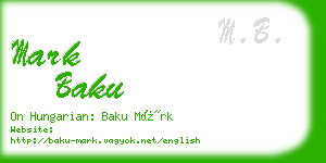 mark baku business card